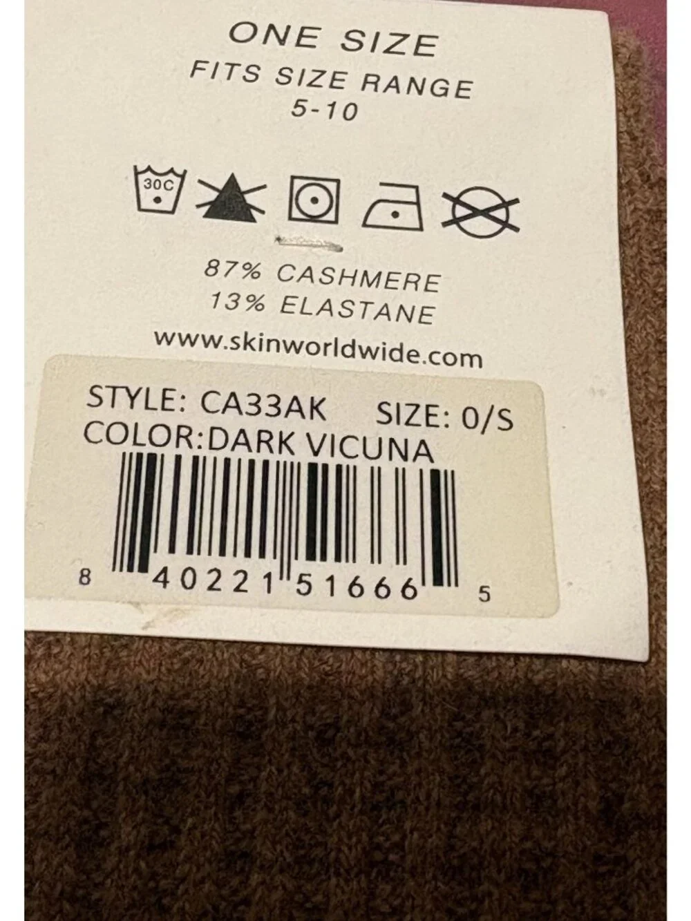 Skin Bed Socks in Dark Vicuna